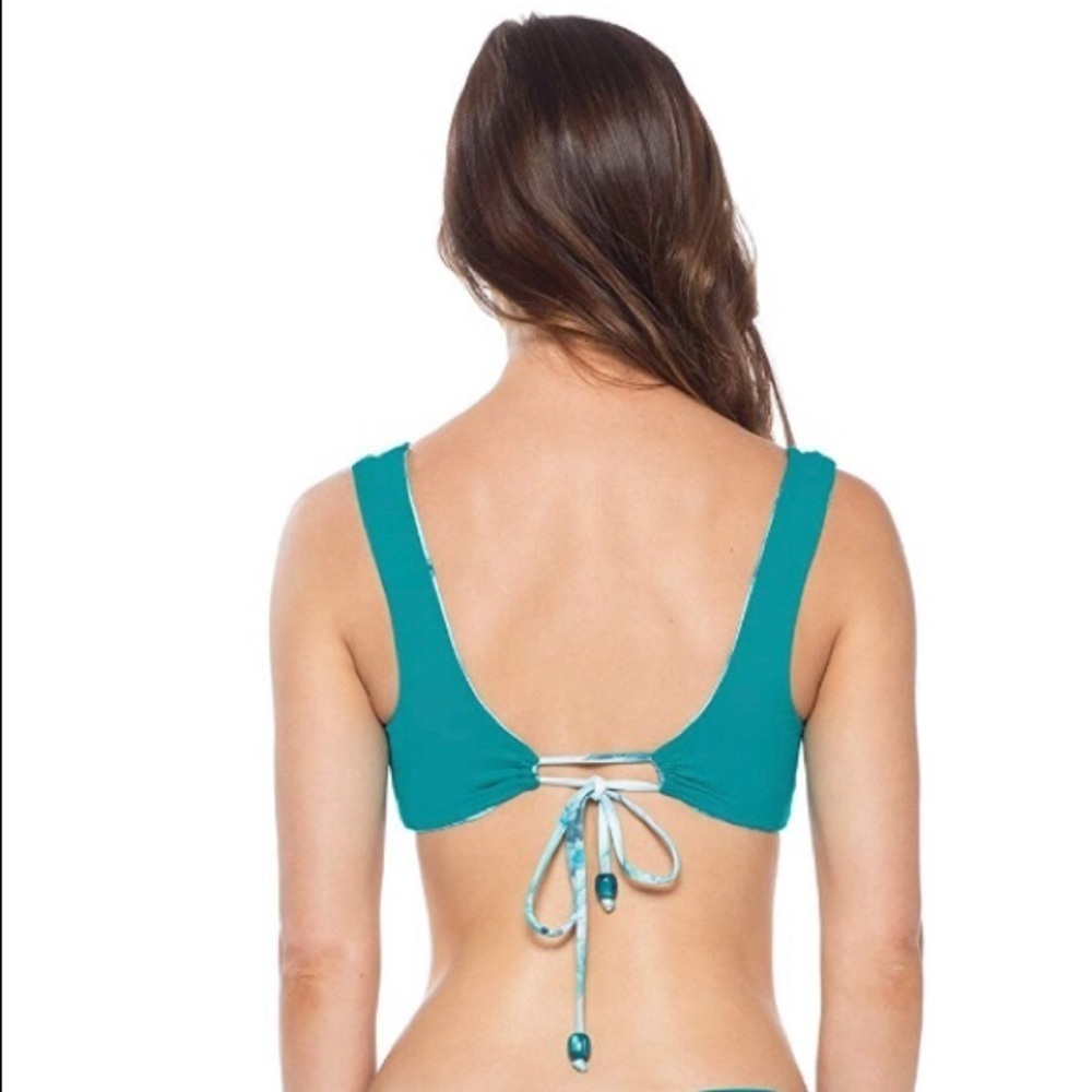 NWT Becca Women's Scoop Neck Reversible Bikini Top size Large - Picture 4 of 8